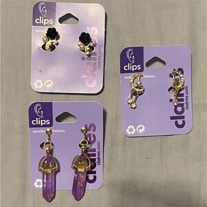 3 FOR PRICE OF 1 CLIP-ON EARRING BUNDLE ALL DEAD STOCK
